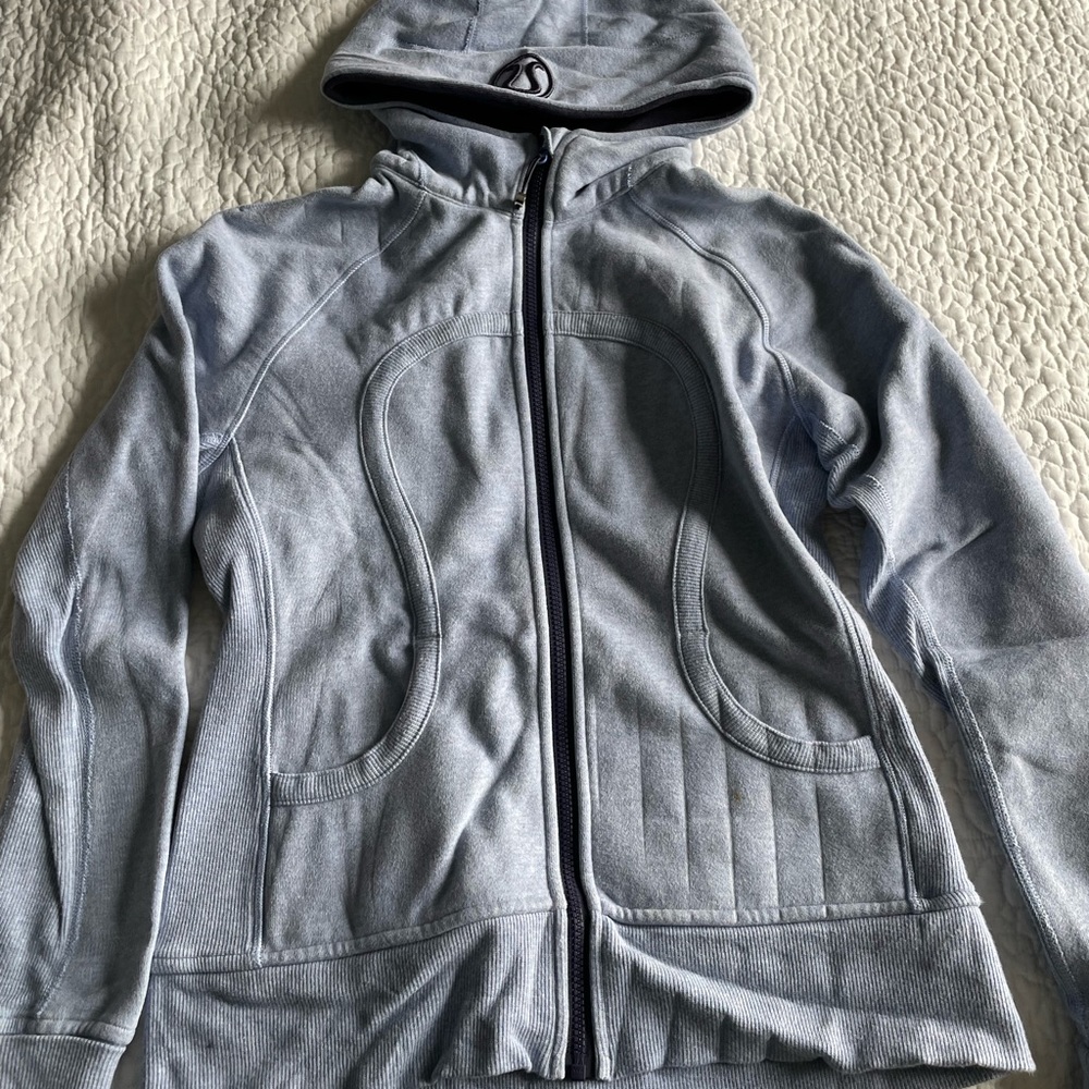 Lululemon scuba hoodie- heathered light blue
